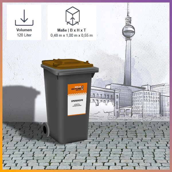 Berlin Recycling Speisereste entsorgen 120 Liter Abfallbehälter