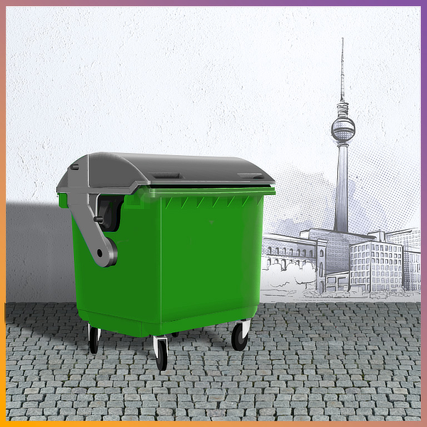Glas entsorgen 1.100 Liter